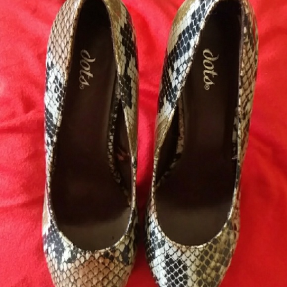 Dots snakeskin heels - Picture 4 of 8